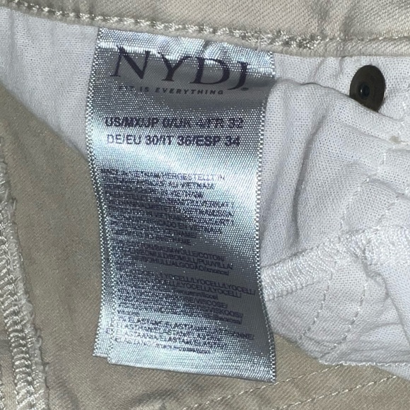 NYDJ Button-fly Marilyn Straight Khaki Jean - Picture 5 of 5